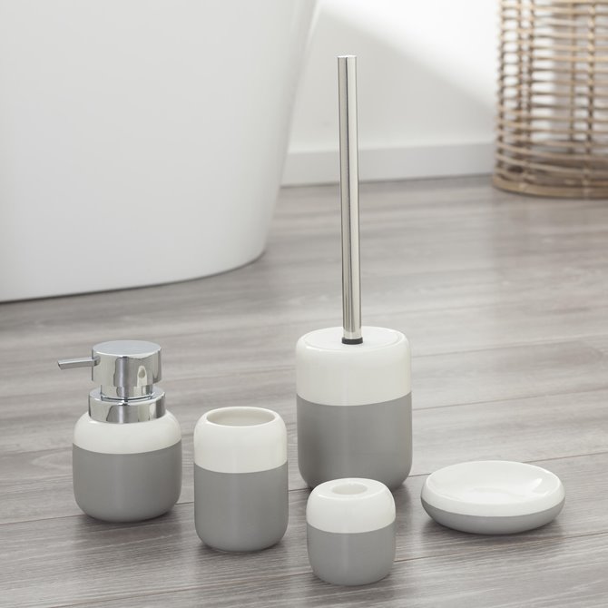 Grey on sale bathroom accessories